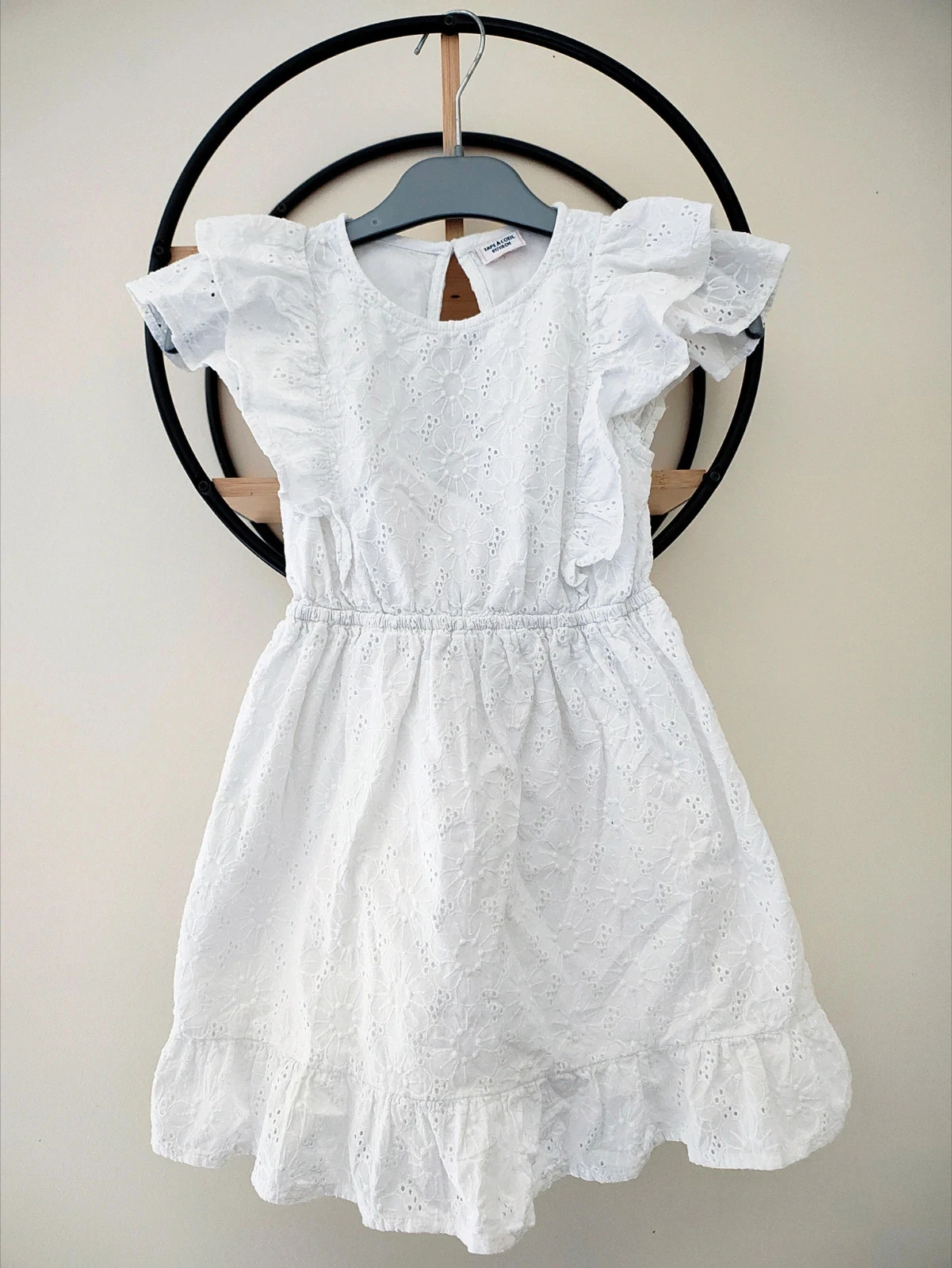 6 ans robe été broderie tape a l'oeil
